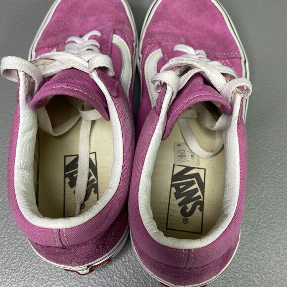 VANS Old Skool Sneakers Suede Canvas Low Sk8 Skater Shoes Womens 7 Fuchsia Pink - Picture 8 of 12